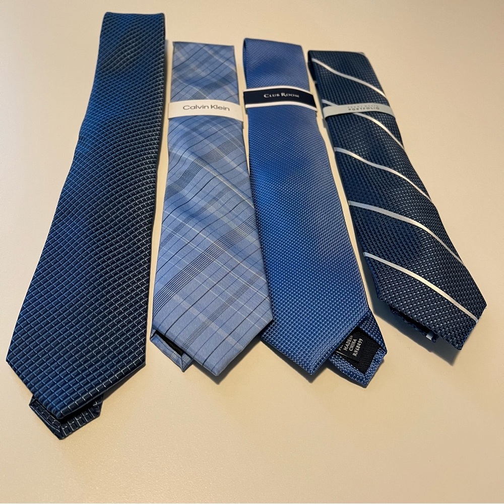 Perry Ellis,Calvin Klein and Club Room Blue Tie Set